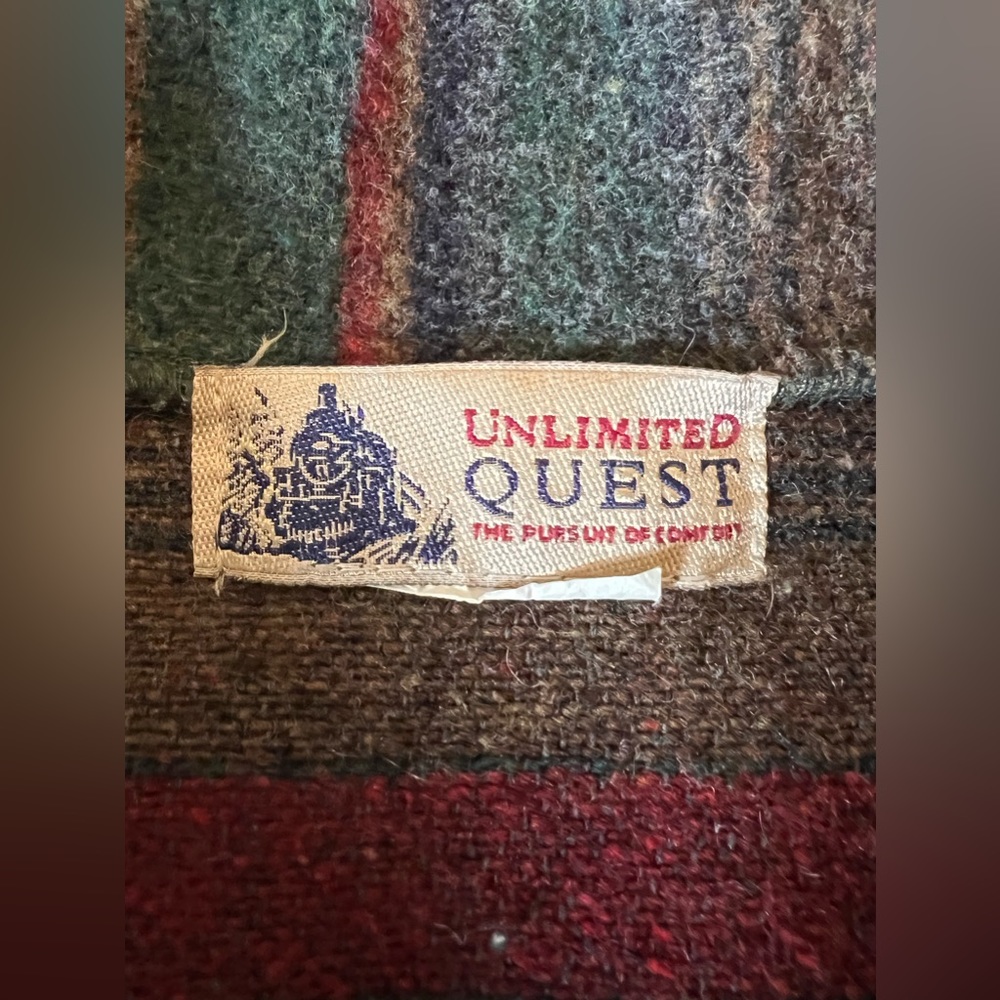 VTG Unlimited Quest Striped Western Wool Blend Button Up Jacket - Picture 2 of 6